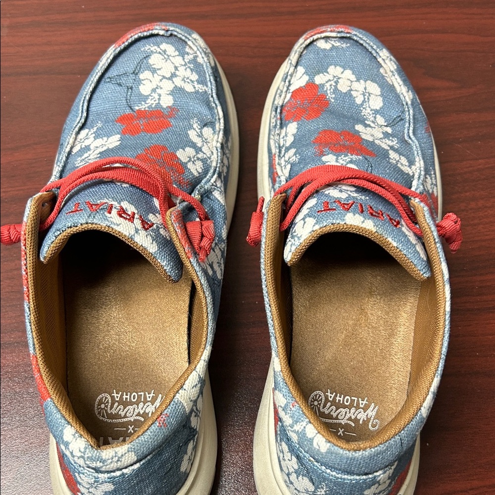 Ariat Blue Floral Canvas Shoes